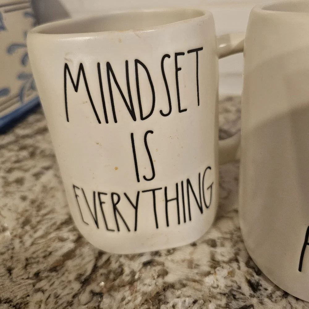 Rae Dunn Motivational Set "Keep Your Head Up "Stregth" "Mindset Is Everything" - Picture 3 of 5